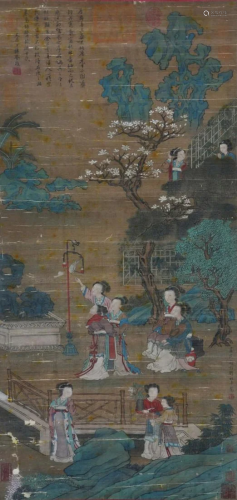 A Chinese Scroll Painting By Liu Songnian