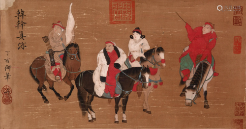 A Chinese Scroll Painting By Han Gan