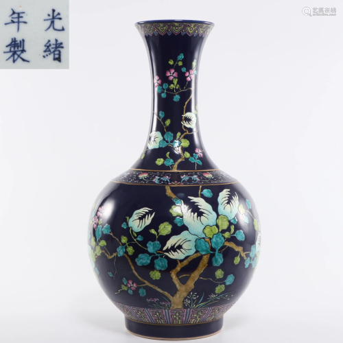 A Famille Rose Floral Vase Qing Dynasty