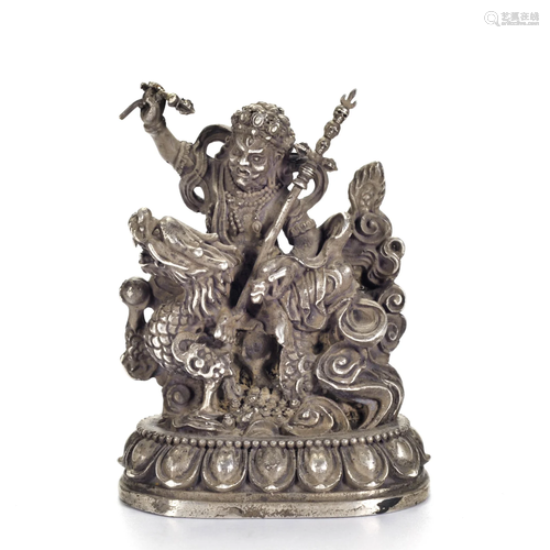 A Tibetan Bronze Protector Qing Dynasty