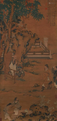 A Chinese Scroll Painting By Ding Yunpeng