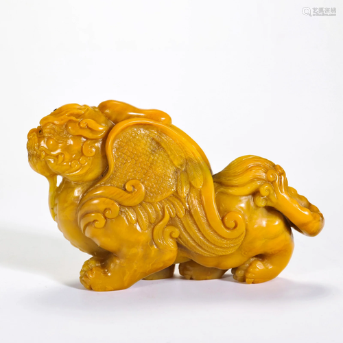 A Carved Tianhuang Beast Decoration Qing Dynasty