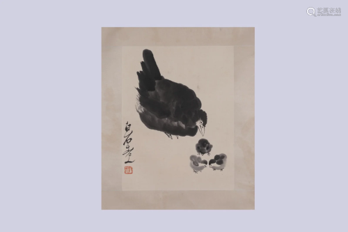 Qi Baishi, Chinese Rooster Painting
