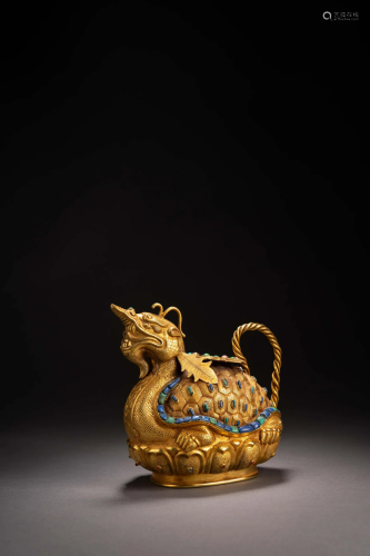 Gilt Bronze Dragon-Shape Mythical Beast