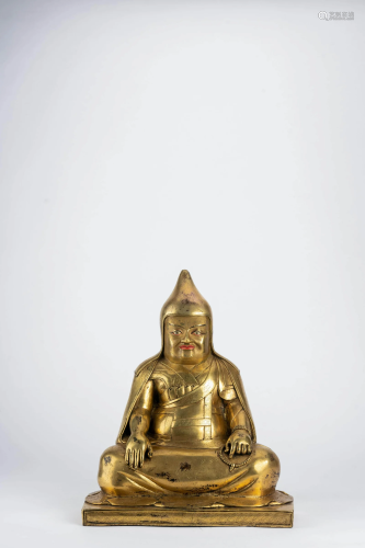 Gilt Bronze Statue of Guru