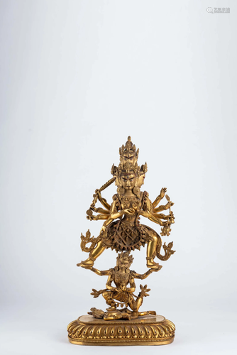 Gilt Bronze Statue of Guardian