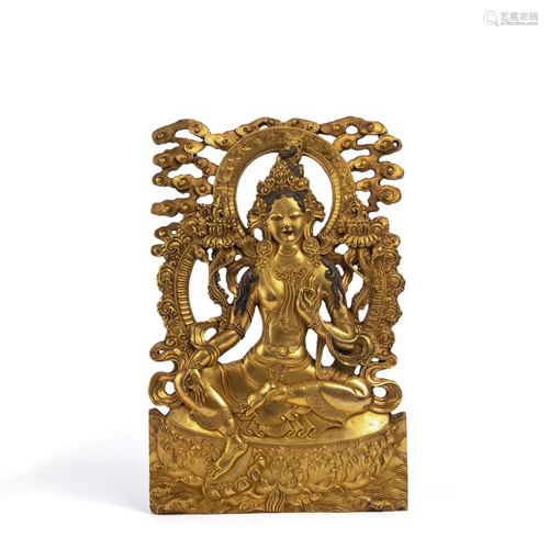 Gilt Bronze Statue of Tara