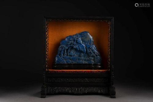 Carved Lapis Lazuli Scholar Boulder