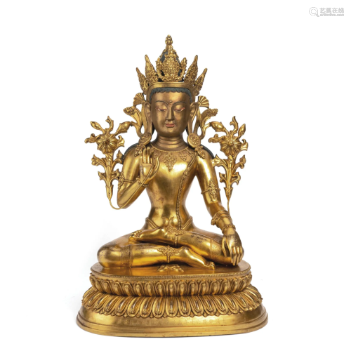 Gilt Bronze Statue of Tara