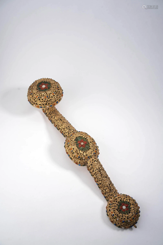 Gilt Bronze Lotus Ruyi Sceptre