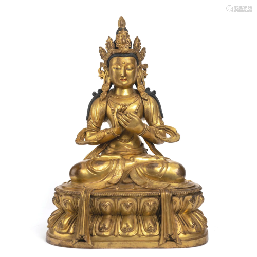 Gilt Bronze Statue of Avalokitesvara