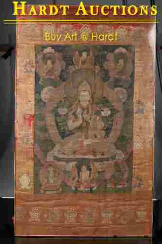 RARE THANGKA DEPICTING TSONG KHAPA