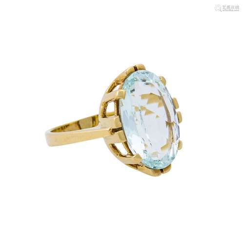 Ring mit Aquamarin ca. 7 ct,