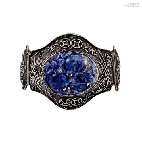 Armreif mit Lapislazuli,