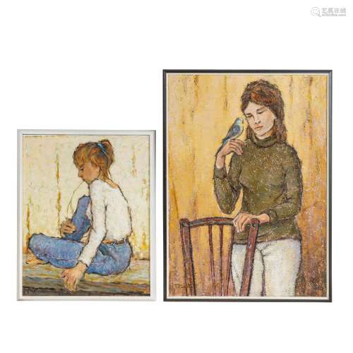 LÜBTOW, FRED von (1908-1994), 2 Mädchenportraits,