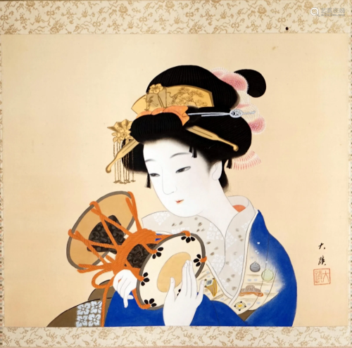 Japanese scroll, Meiji period size 60 * 150 cm