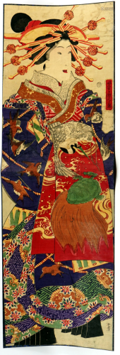 Japanese woodcut, (okio-ah) piller print Meiji period