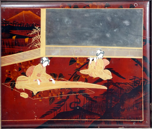 Mercantile work in wood, Edo period, lacquered with two