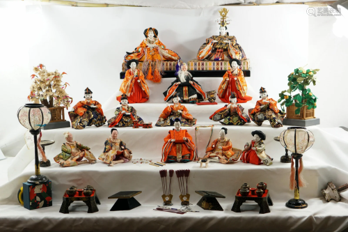 A collection of dolls from the Japanese royal house