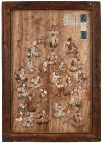 An EMA (VOTIVE PANEL) FEATURING THE 24 KNIGHTS OF THE KURODA...