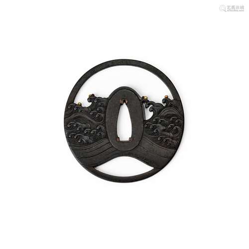 AN IRON TSUBA AND A KO-KINKO TSUBA