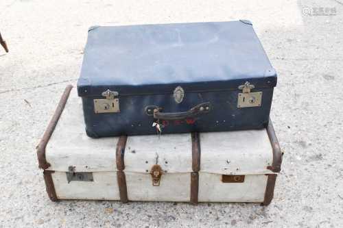 Two vintage travelling trunks