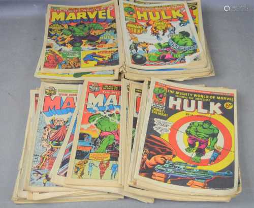 A quantity of vintage Marvel comics 