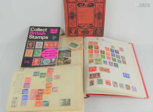 Two stamp albums containing British and Worldwide stamps, so...