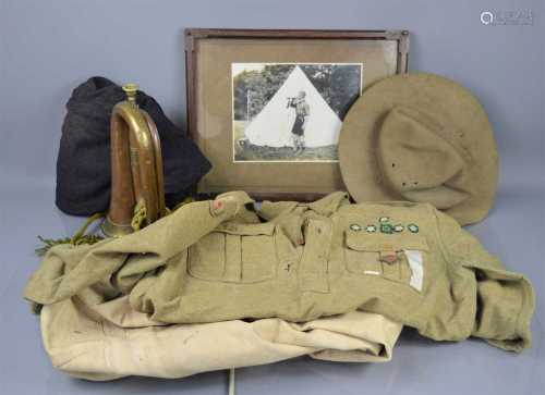 A 1940s 1st Long Sutton Scouts uniform to include trousers, ...