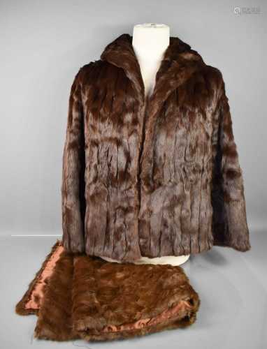A vintage Mink fur jacket and shawl