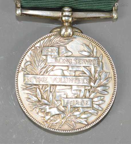 A Victorian volunteer long service medal, unnamed
