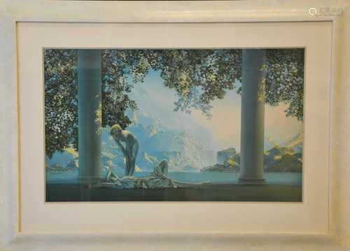 Two prints: Maxwell Parish, Daybreak, colour print, 44 by 72...