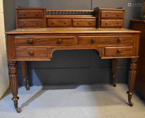 A 19th century Edwards & Roberts mahogany writing desk, the ...