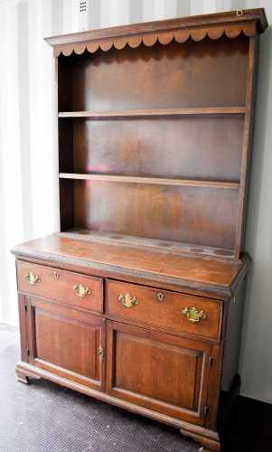 A 19th century oak welsh dresser, two drawers over two cupbo...