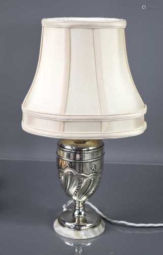 A Victorisn silver lamp by William Gibson and John Laneran, ...