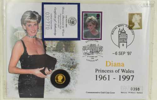 A Princess Diana (1961-1997) gold coin, with presentation ca...