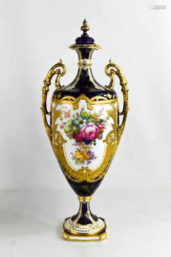 A fine Royal Crown Derby vase and cover by Albert Gregory, c...