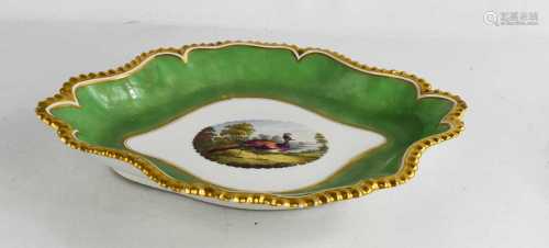 A 19th century Worcester Flight Barr & Barr shaped oval dish...