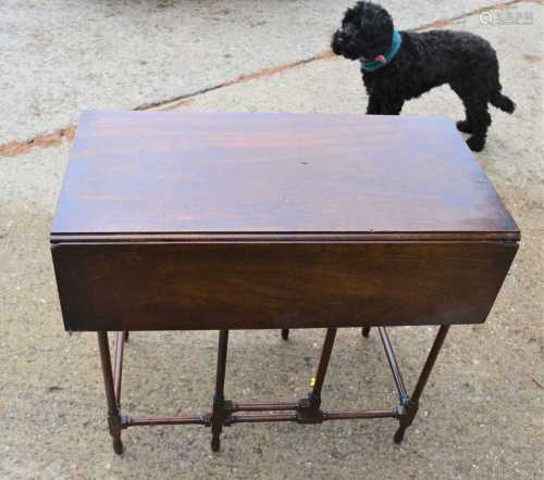 A 19th century mahogany drop leaf occasional table