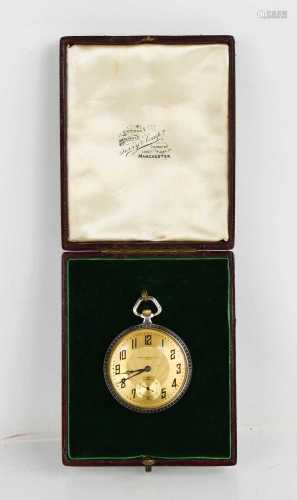 A 19th century pocket watch with gilt dial, subsidiary secon...