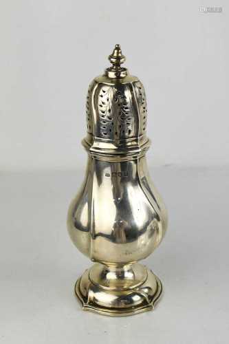 A George V silver baluster castor, by George Howson of Londo...