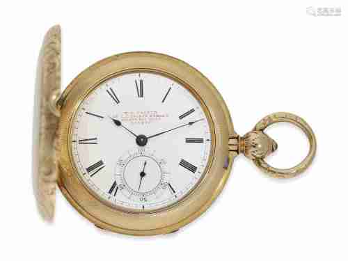 Pocket watch: rare English pocket watch with cabriolet case,...