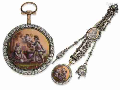 Pocket watch: museum-quality, extremely unusual gold/enamel ...