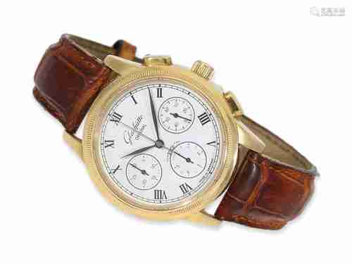 Wristwatch: high-quality gold chronograph 'Glashütte Origina...