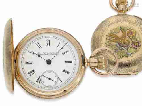 Pocket watch: exceptionally heavy American Art Nouveau splen...