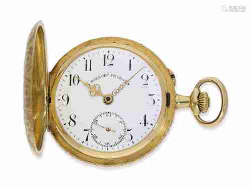 Pocket watch: extremely rare 18K gold piece of a 'Roskopf Pa...