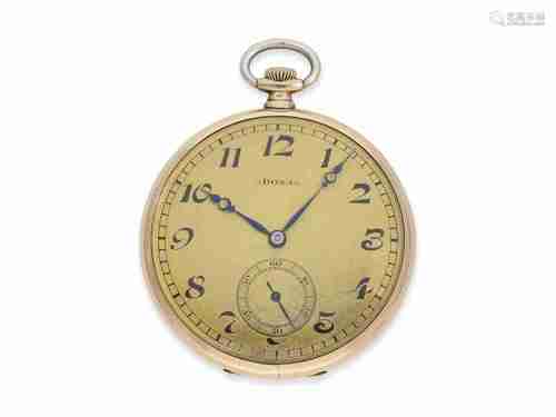 Pocket watch: elegant thin Art Déco dress watch with pinstri...