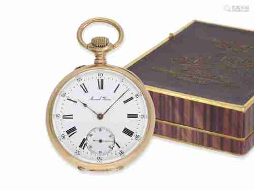 Pocket watch: very fine pink gold Ankerchronometer by Mermod...