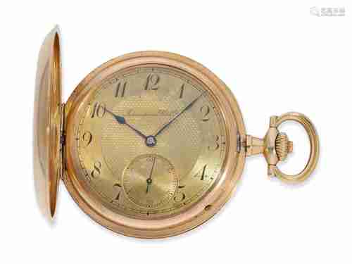 Pocket watch: very beautiful large IWC hunting case watch fr...