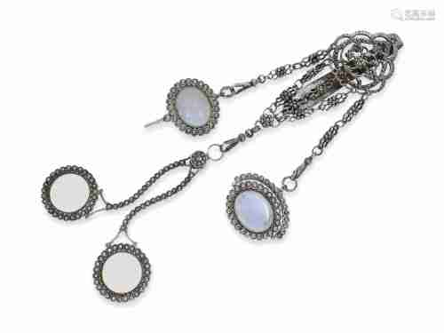 Chatelaine: extremely rare polished steel chatelaine, so-cal...